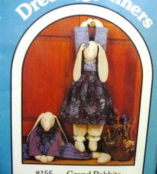 155 GRAND RABBITS 30'' DRAFT STOPPER BUNNIES 2 PATTERNS,FABRIC